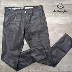 DKNY Jeans Ave B Ultra Skinny Coated Denim Jeans Size 6